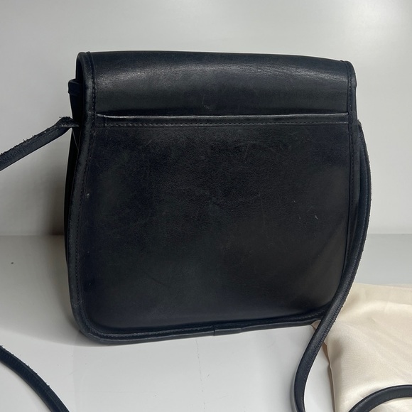 Coach Lindsay Black Leather Crossbody Bag - Picture 5 of 12